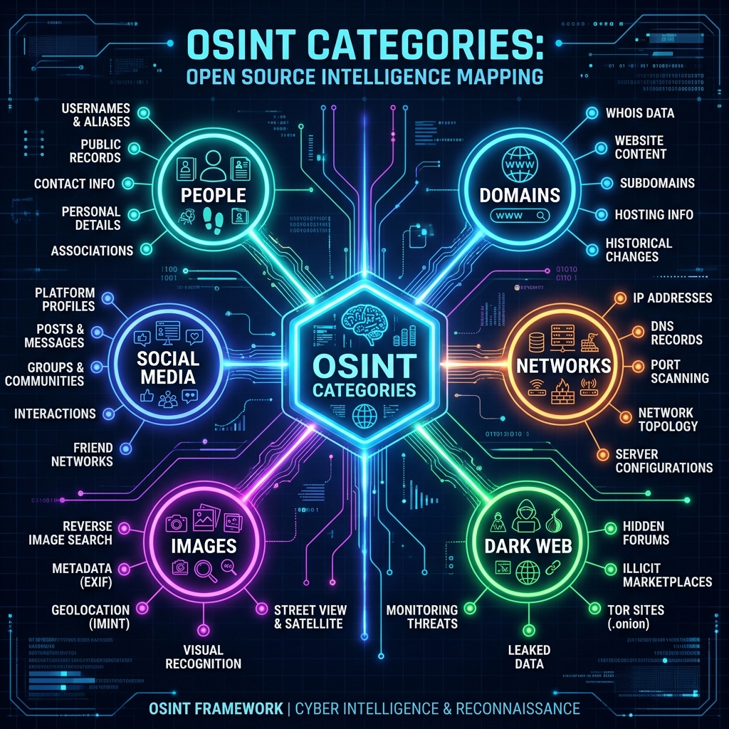 OSINT framework categories diagram