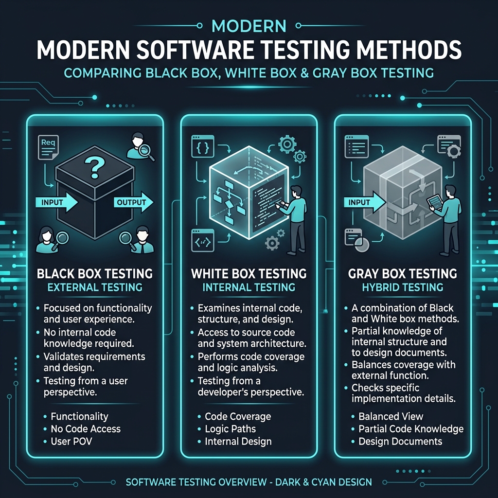 Types of penetration testing — black box, white box, gray box